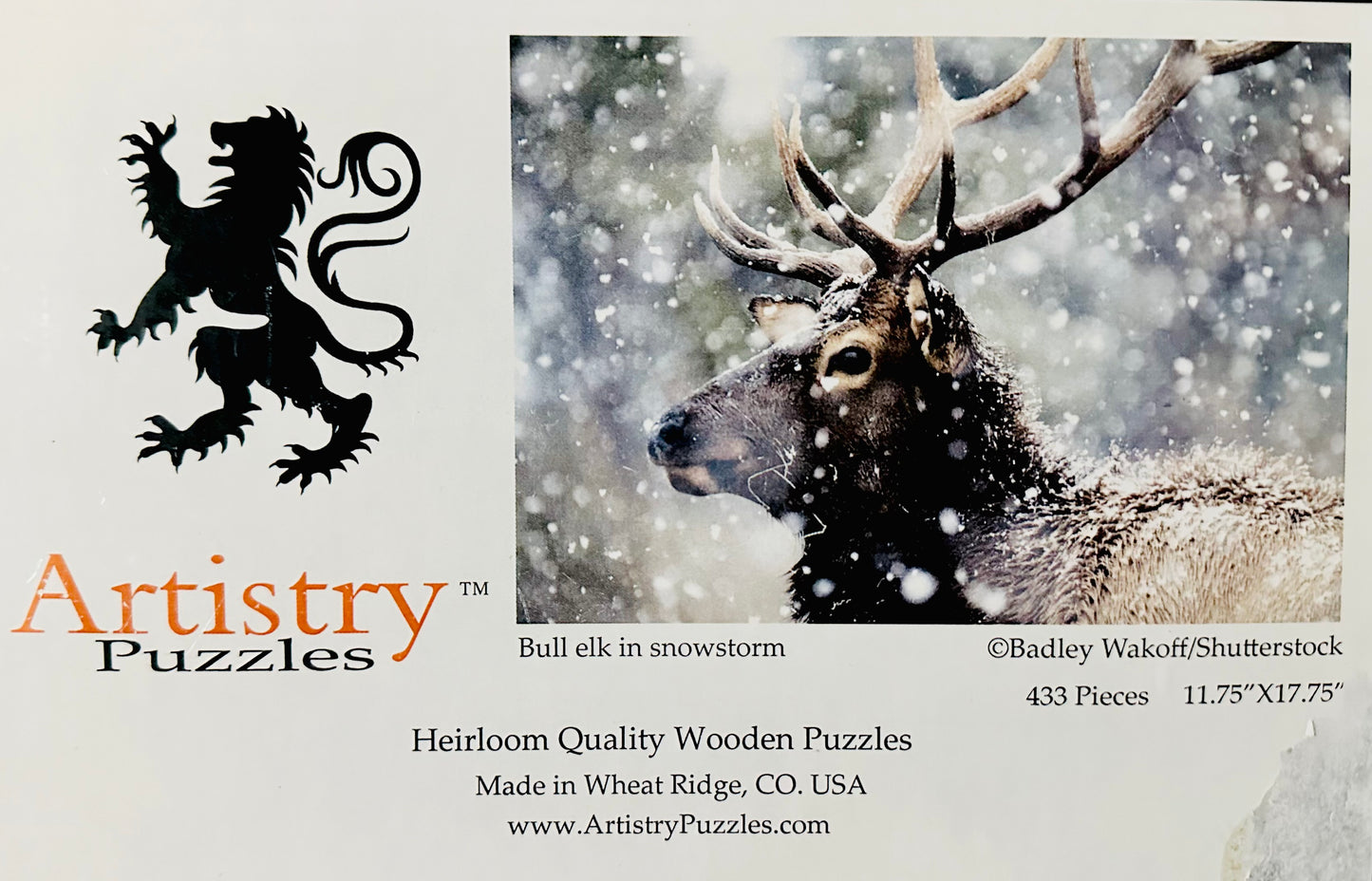 Bull Elk in Snowstorm